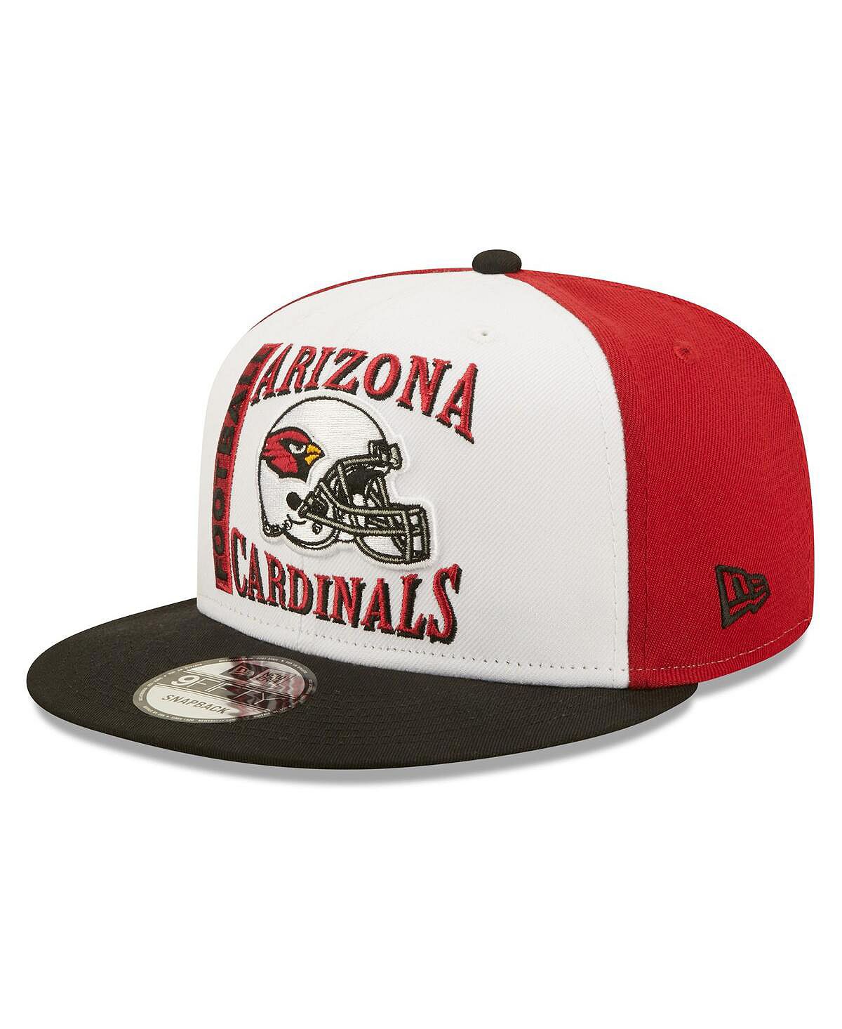 Мужская бело-черная кепка Arizona Cardinals Retro Sport 9FIFTY Snapback New Era