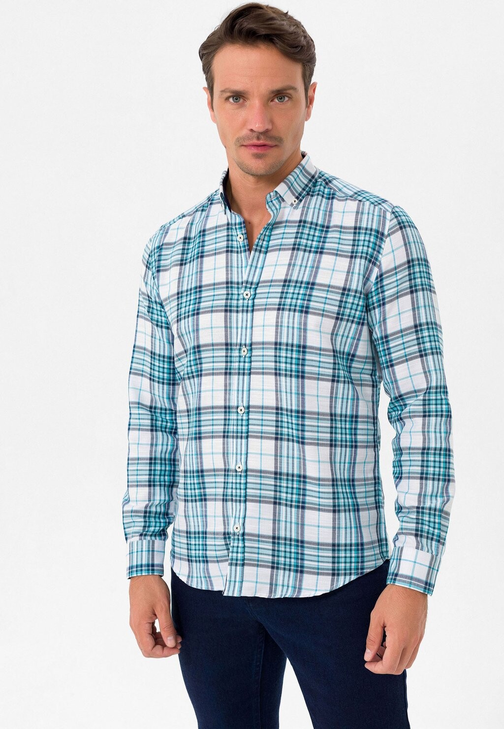 

Рубашка Plaid Regular Fit Felix Hardy, синий