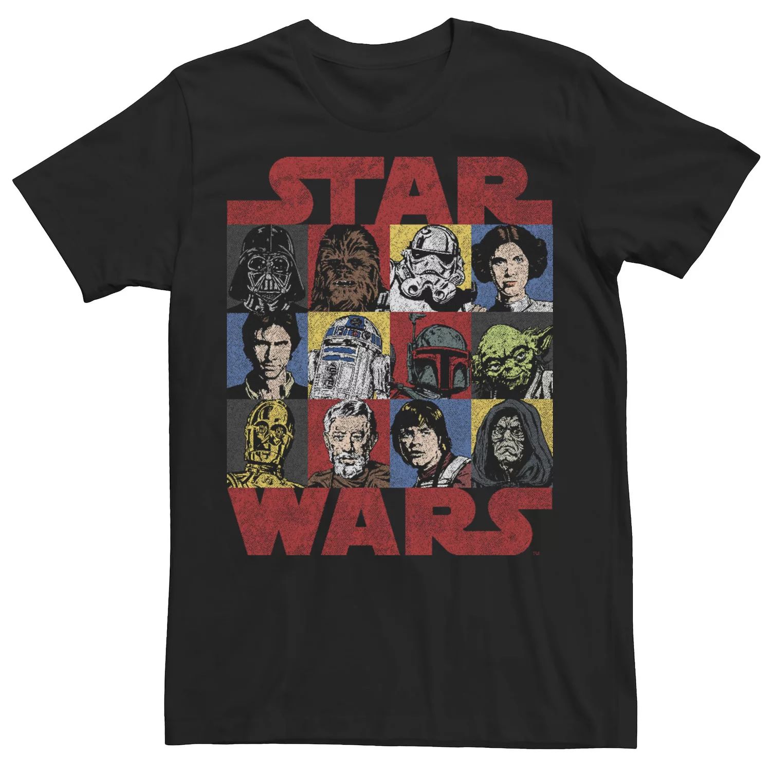 Мужская футболка с изображением героев и злодеев «Звездных войн» Box Up Star Wars, черный