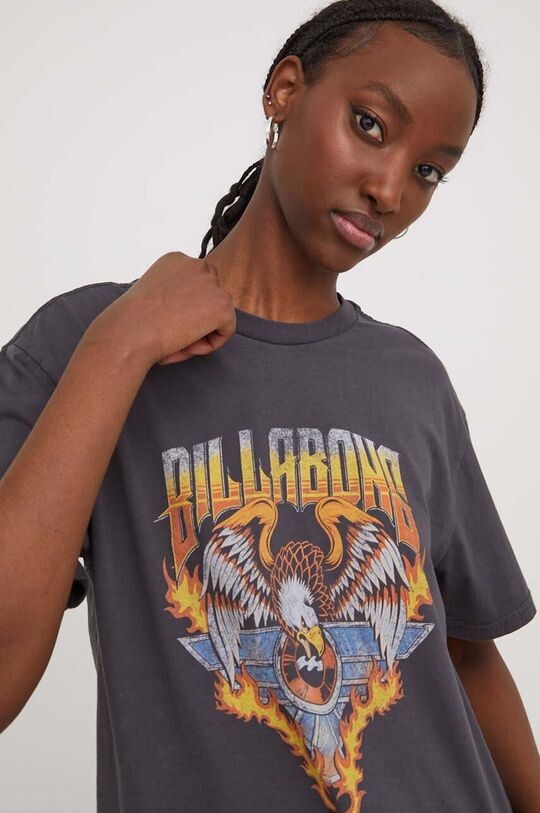 

Хлопковая футболка Billabong, серый