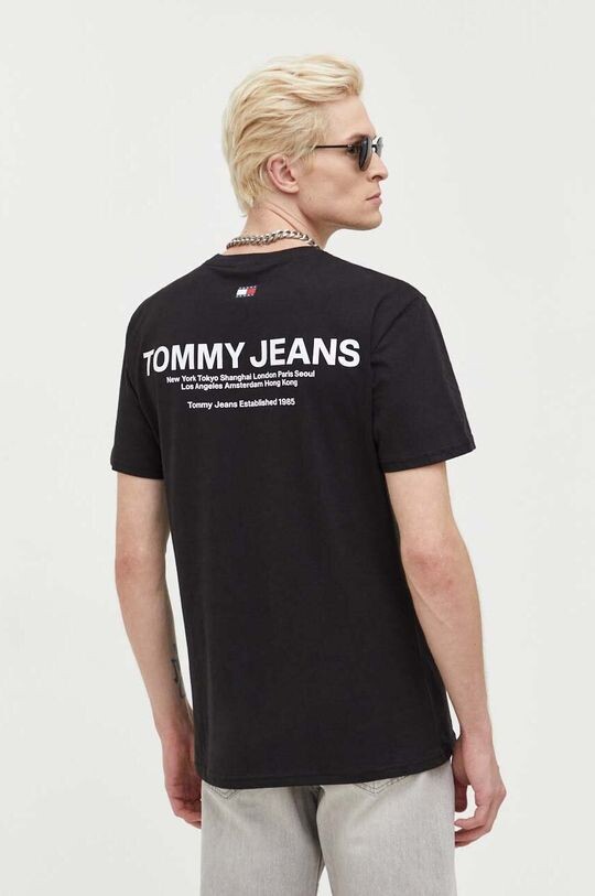 

Хлопковая футболка Tommy Jeans, черный