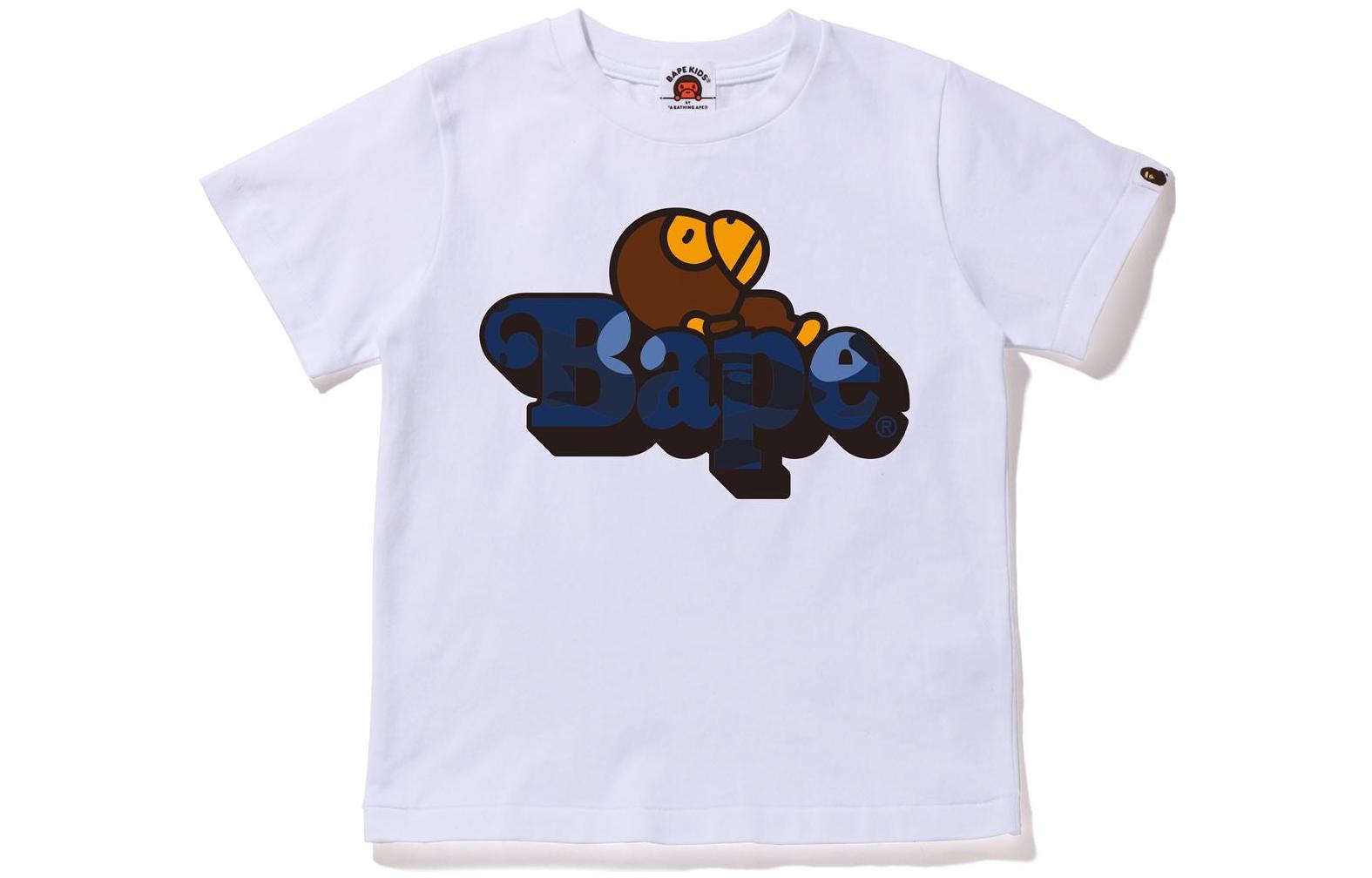 

Детская футболка A Bathing Ape, белый/фиолетовый