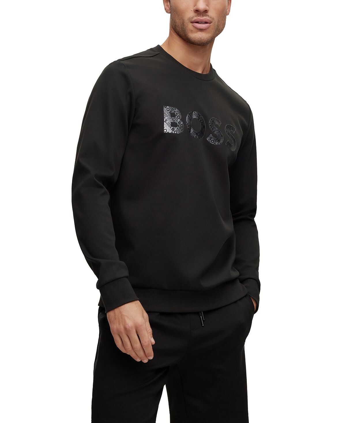 

Мужской свитшот с логотипом с зеркальным эффектом Hugo Boss