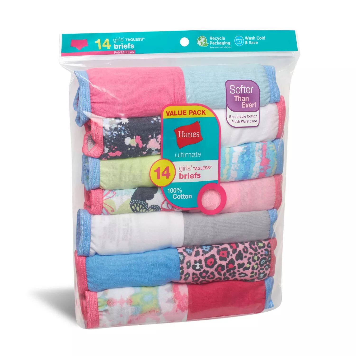 

Хлопковые трусики Hanes Ultimate для девочек, 14 шт. Hanes