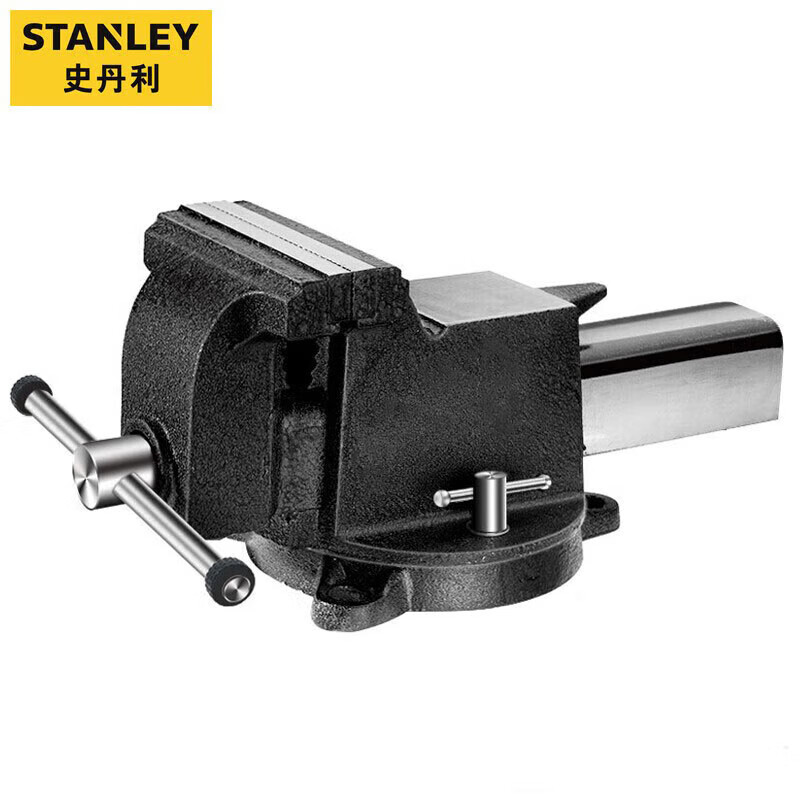 Stanley 83-067-22 Сверхмощные настольные тиски, чугунные настольные тиски, крепежный инструмент, 5-дюймовые прочные тиски с наковальней