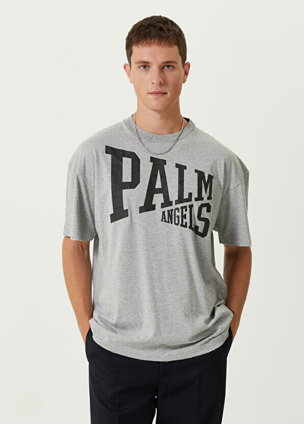 

Серая футболка с логотипом Palm Angels, Серый
