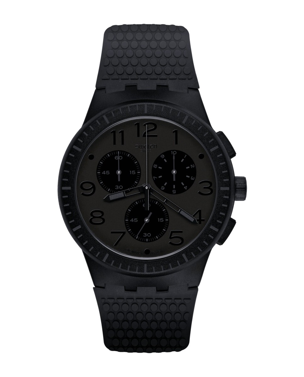 

Часы Piege с черным силиконовым ремешком Swatch, черный
