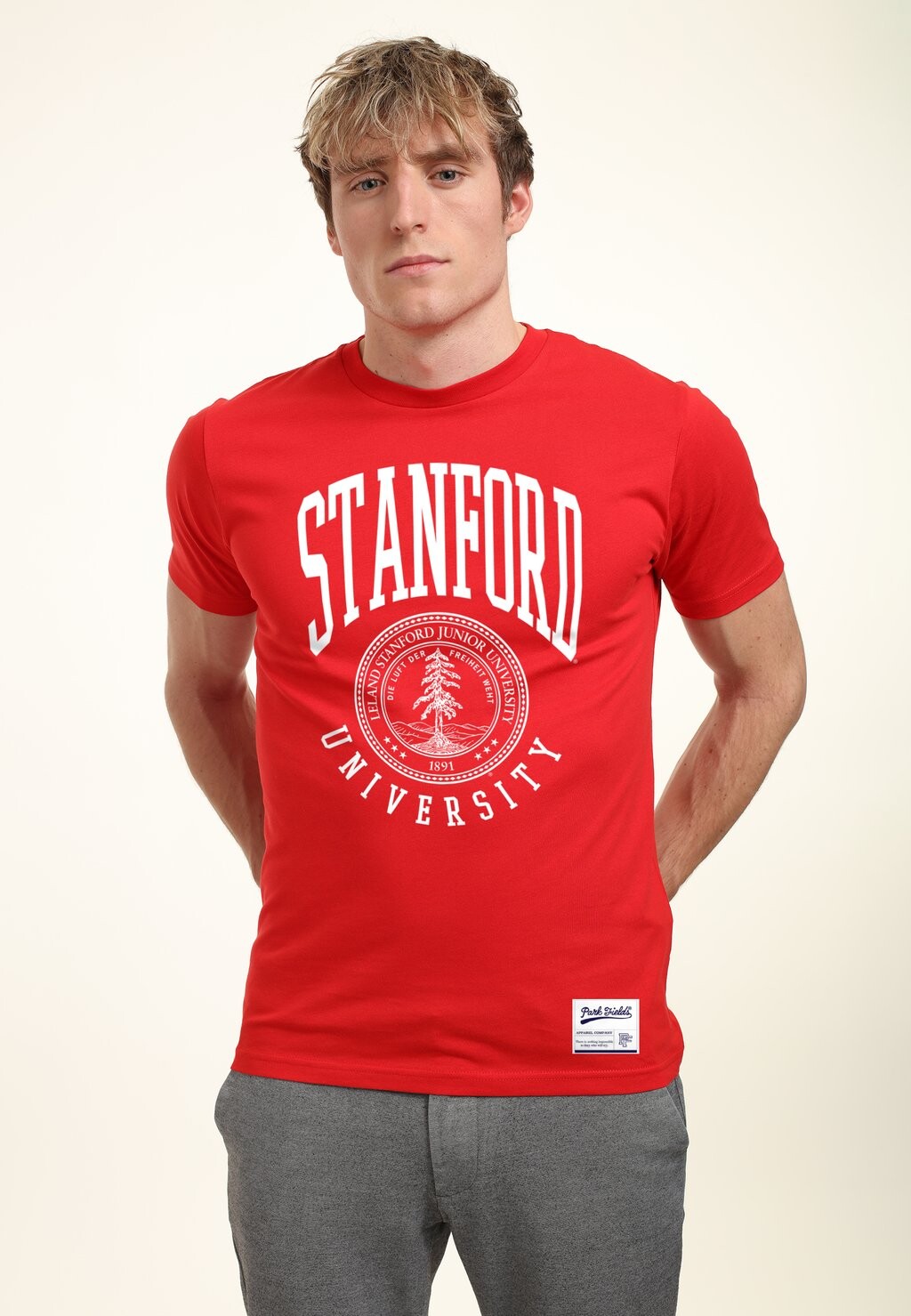 

Футболка с принтом Park Fields Stanford University Crest Henry Tiger, красный