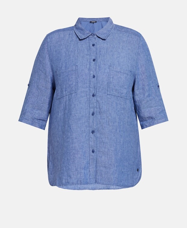 

Льняная блузка Olsen, цвет Slate Blue