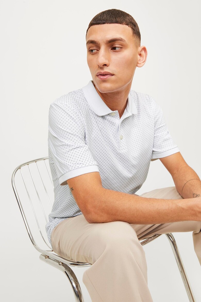 

Футболка с воротником и рисунком Jack & Jones, белый