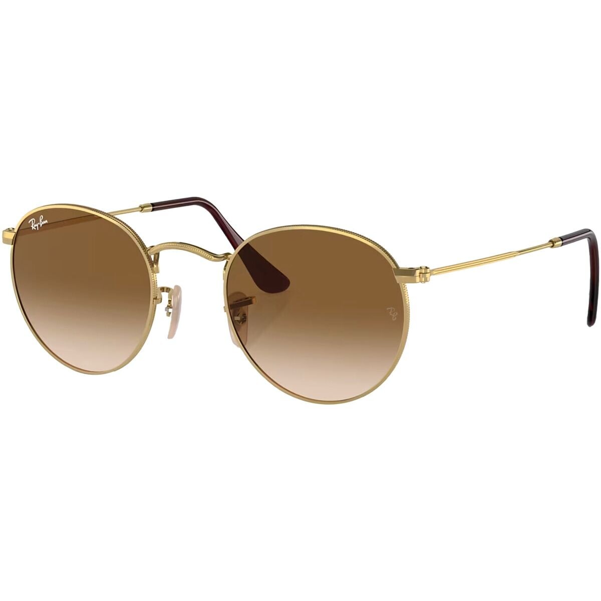 

Круглые металлические солнцезащитные очки Ray-Ban, цвет gold/clear gradient brown