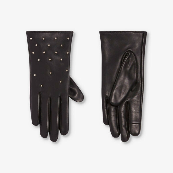 

Кожаные перчатки Bonneterie с заклепками Claudie Pierlot, цвет noir / gris