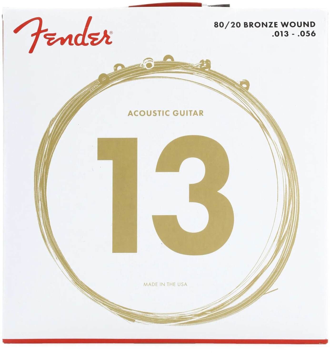 

Струны для акустической гитары Fender 70M 80/20 бронзовые — .013-.056 средние