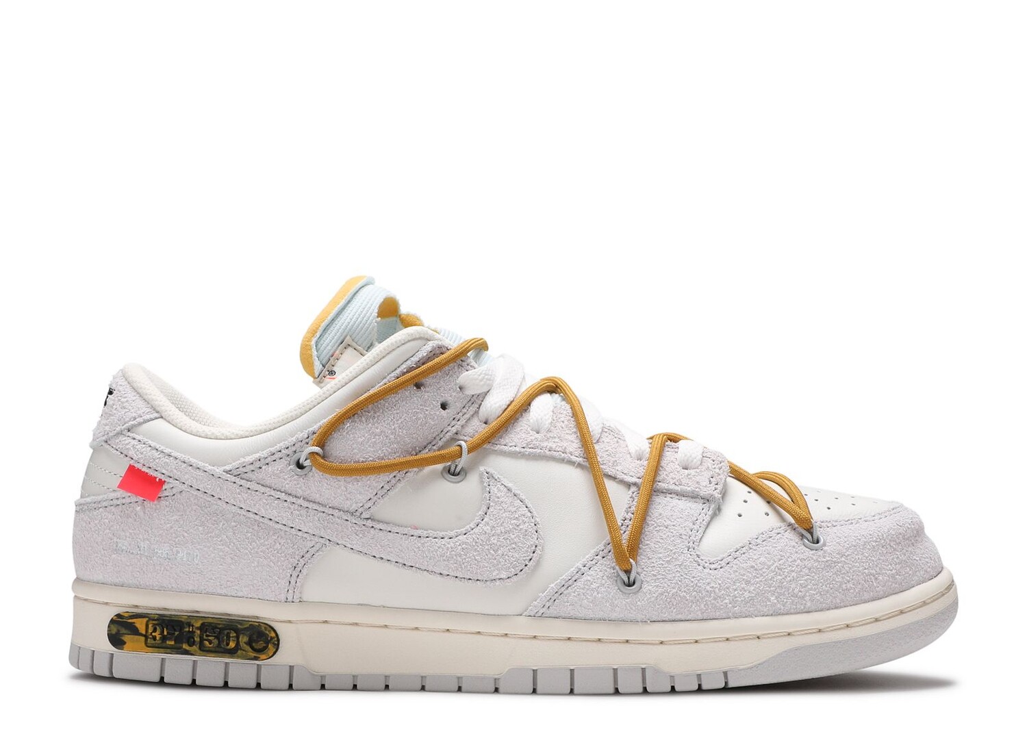 

Кроссовки Nike Off-White X Dunk Low 'Lot 37 Of 50', белый