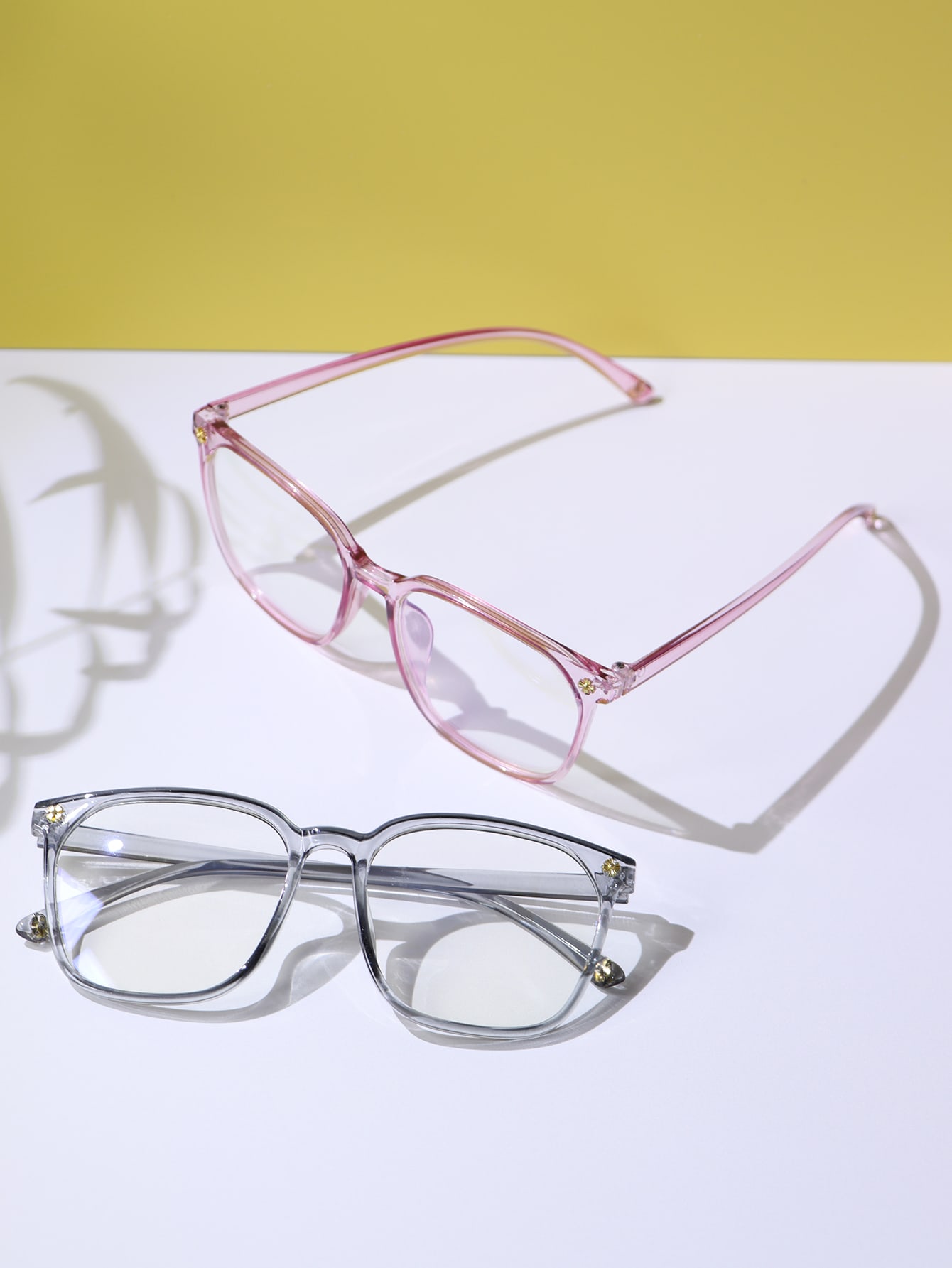 2 шт. женские разноцветные квадратные очки с защитой от синего света для ежедневного использования