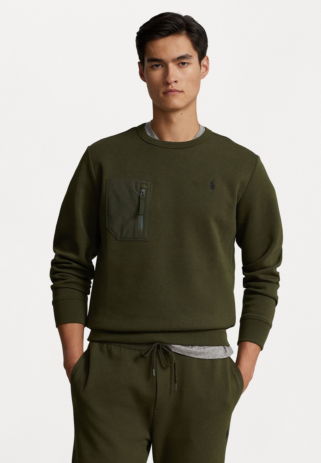 

Толстовка Polo Ralph Lauren Long Sleeve, оливкового цвета, Серый