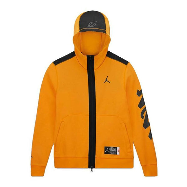 Куртка Air Jordan Zion 1 x Naruto Crossover Naruto Uzumaki Zipper Hooded Jacket Yellow, желтый