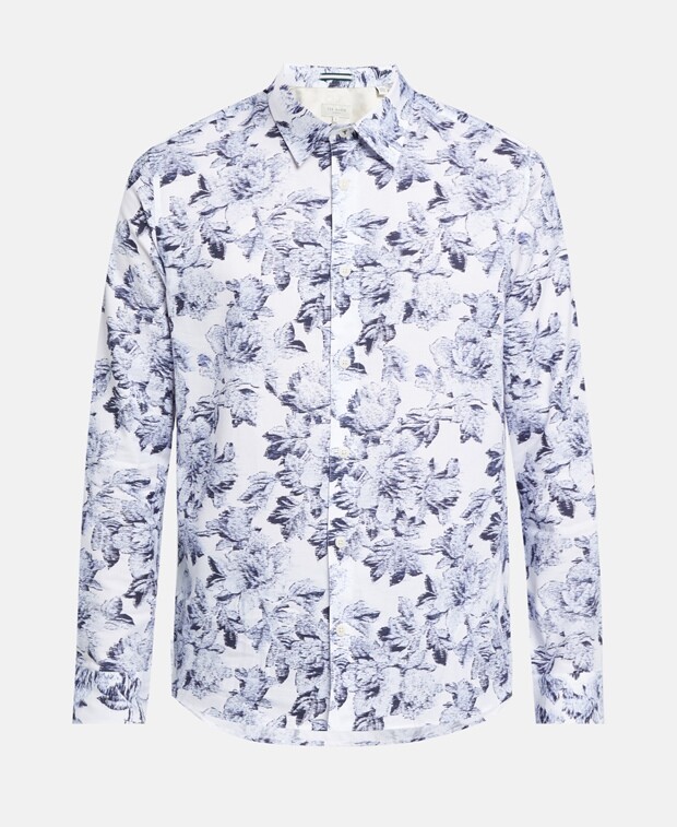 

Рубашка с длинными рукавами – стандартный крой Ted Baker, белый