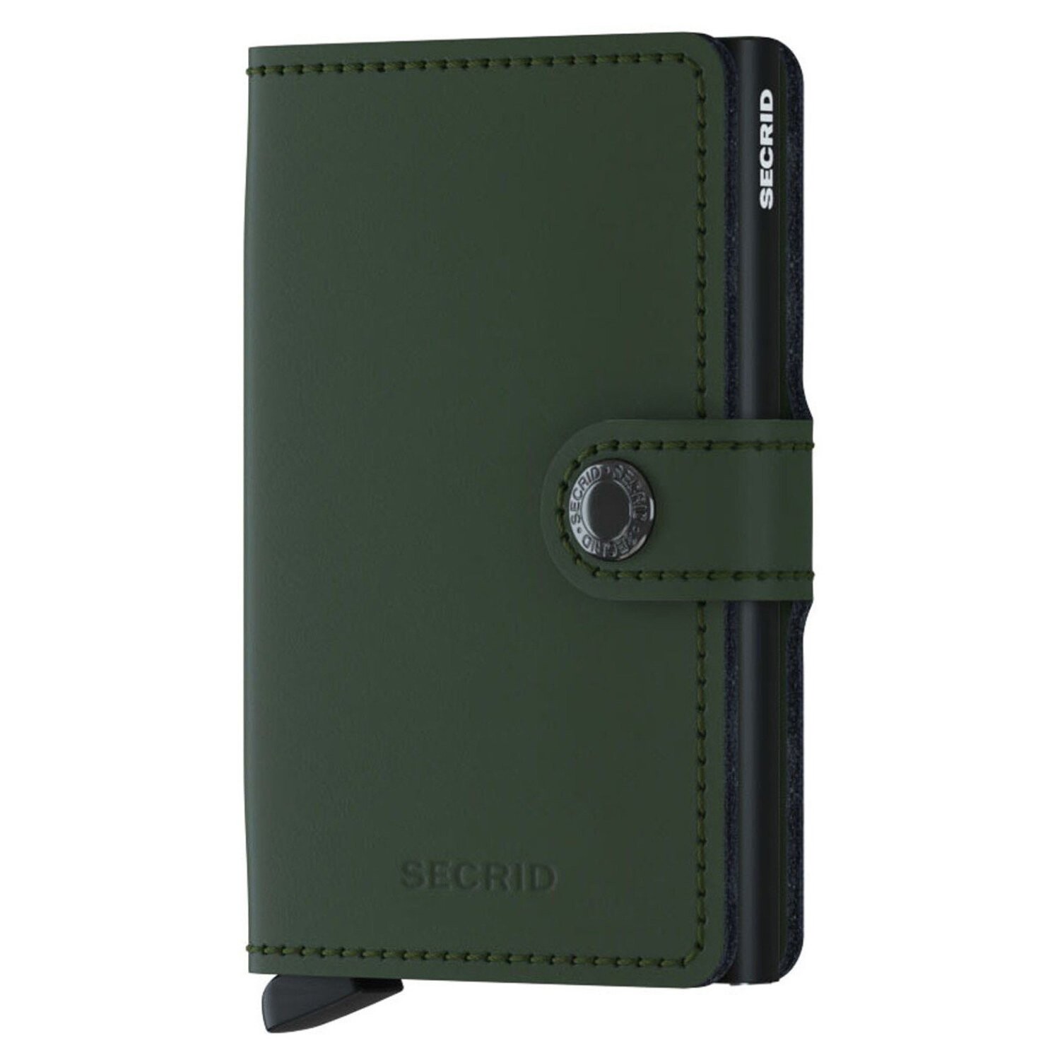 

Кошелек Secrid Matte Mini RFID 6.5 см, зелено-черный