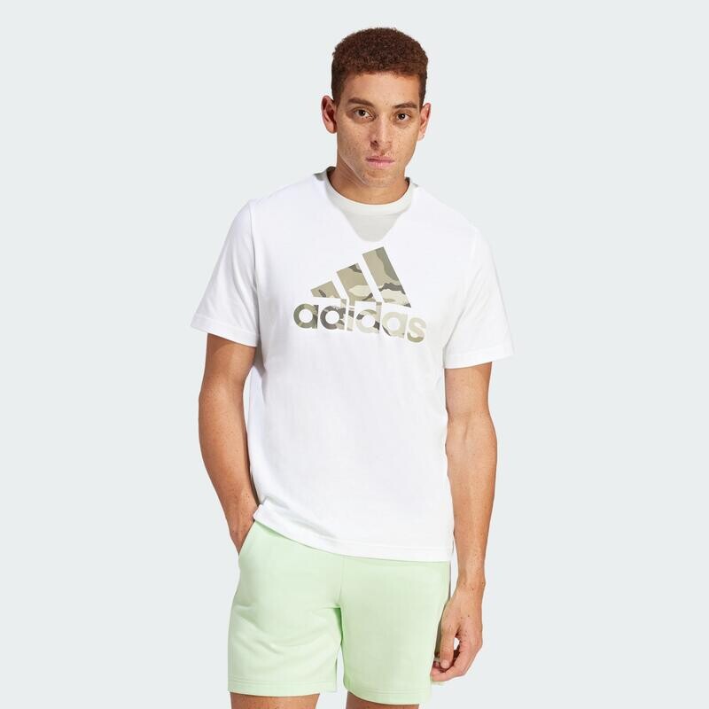 

Футболка с камуфляжным значком спортивной графики ADIDAS, цвет weiss