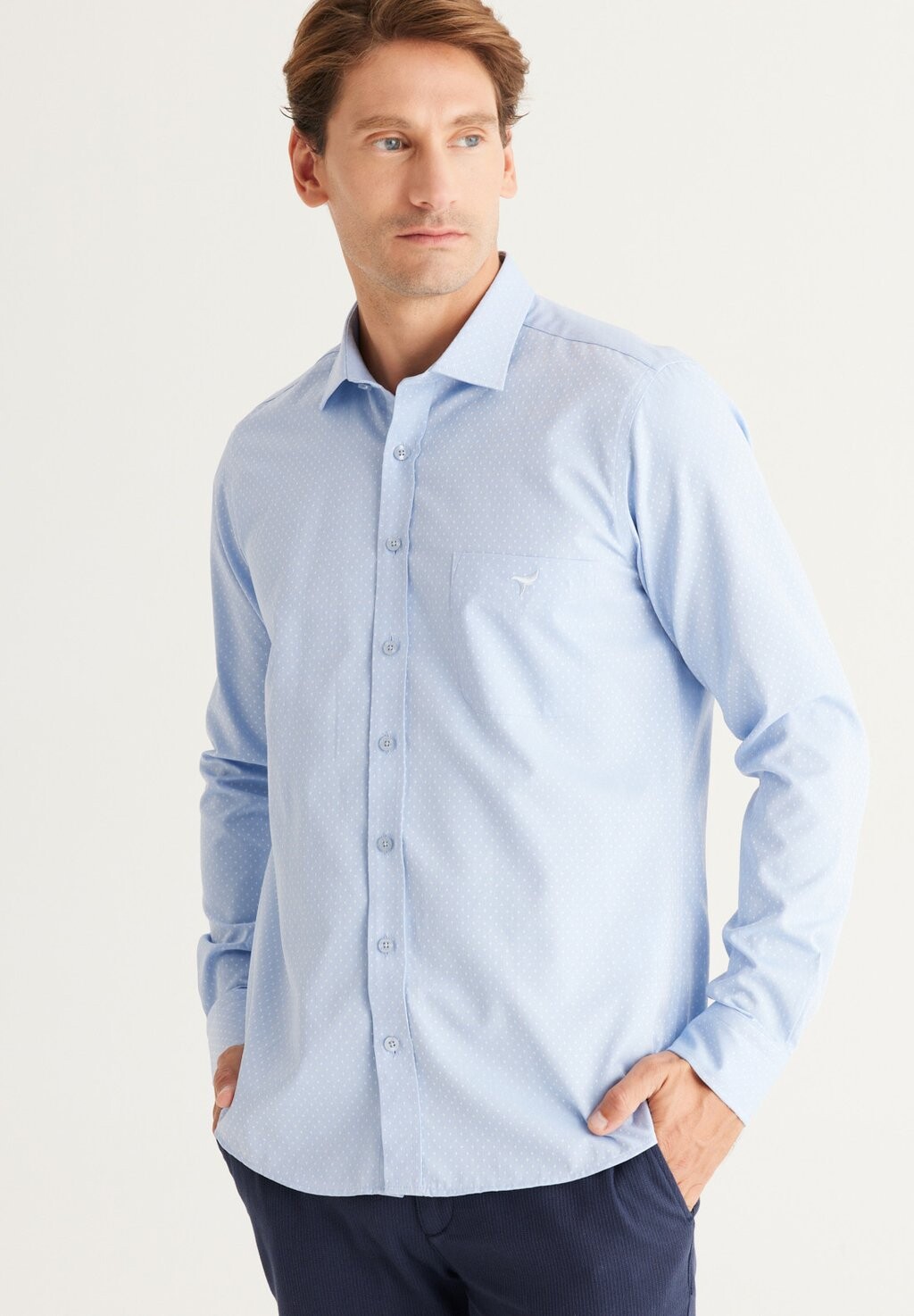 

Рубашка PAINTED AC&CO / ALTINYILDIZ CLASSICS, цвет Slim Fit Painted Yarn Shirt