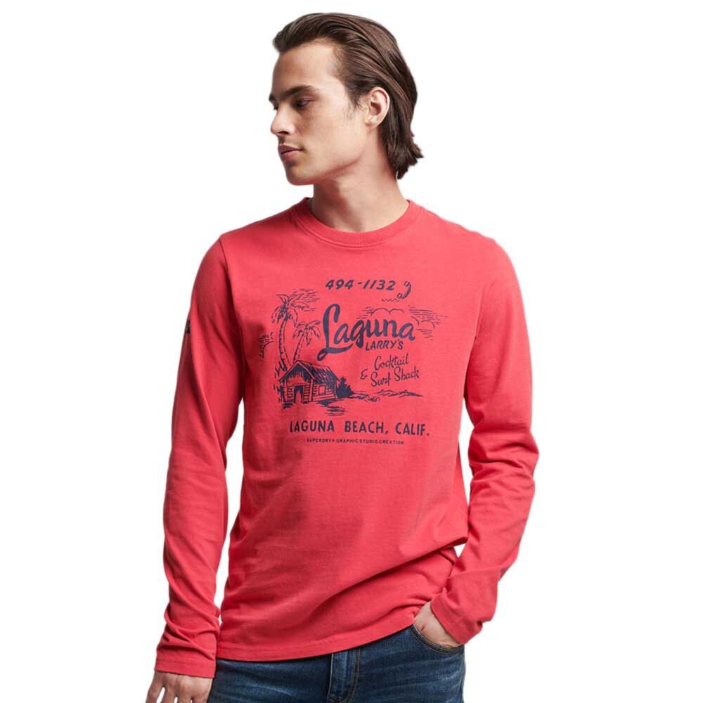 

Футболка с длинным рукавом Superdry Vintage Pacific, красный