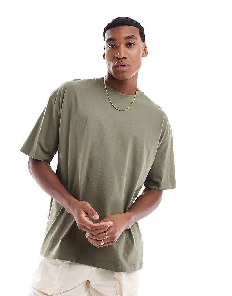 

Базовая футболка оверсайз цвета хаки ASOS DESIGN