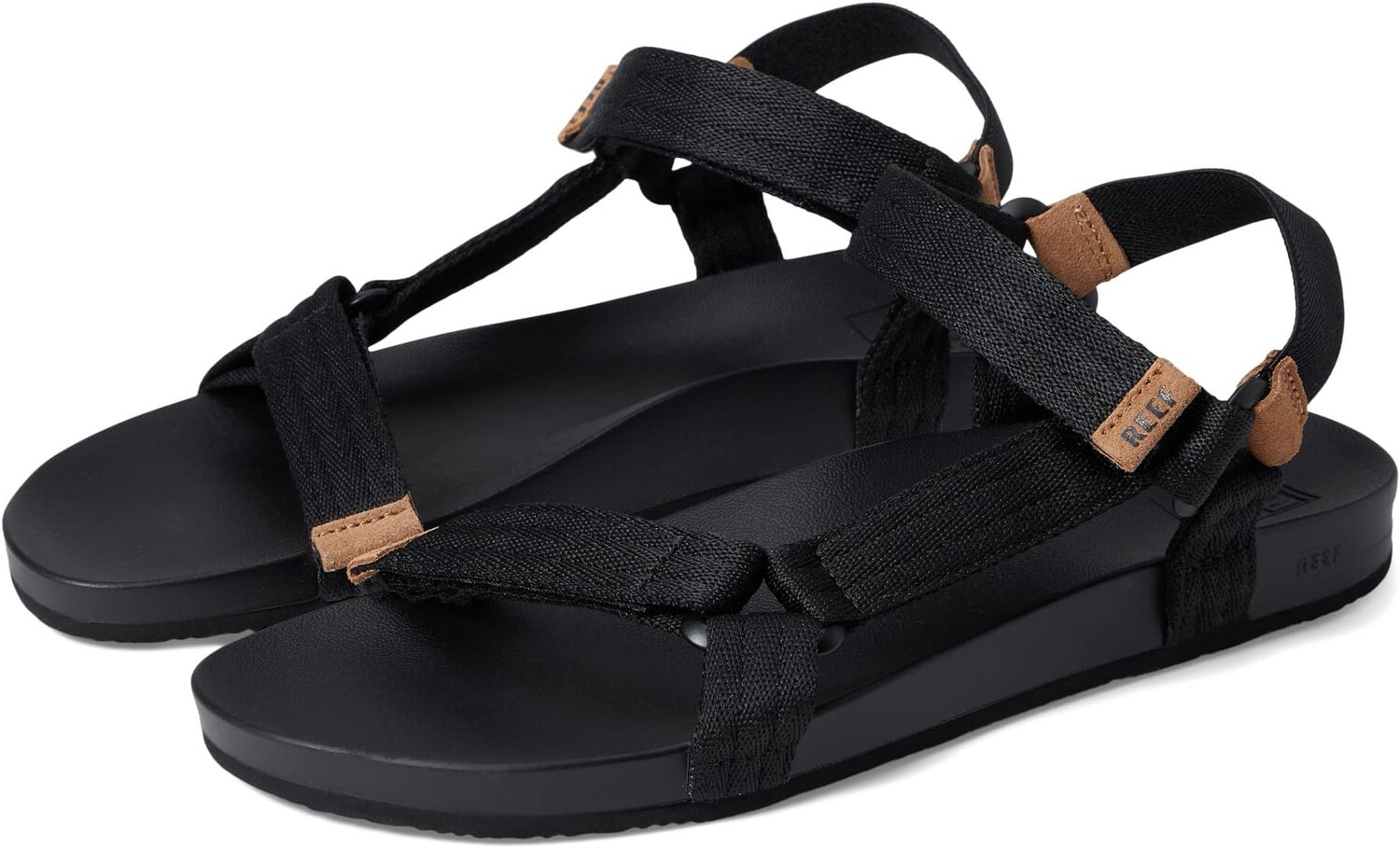 

Сандалии на плоской подошве Cushion Rem Reef, цвет Black/Black