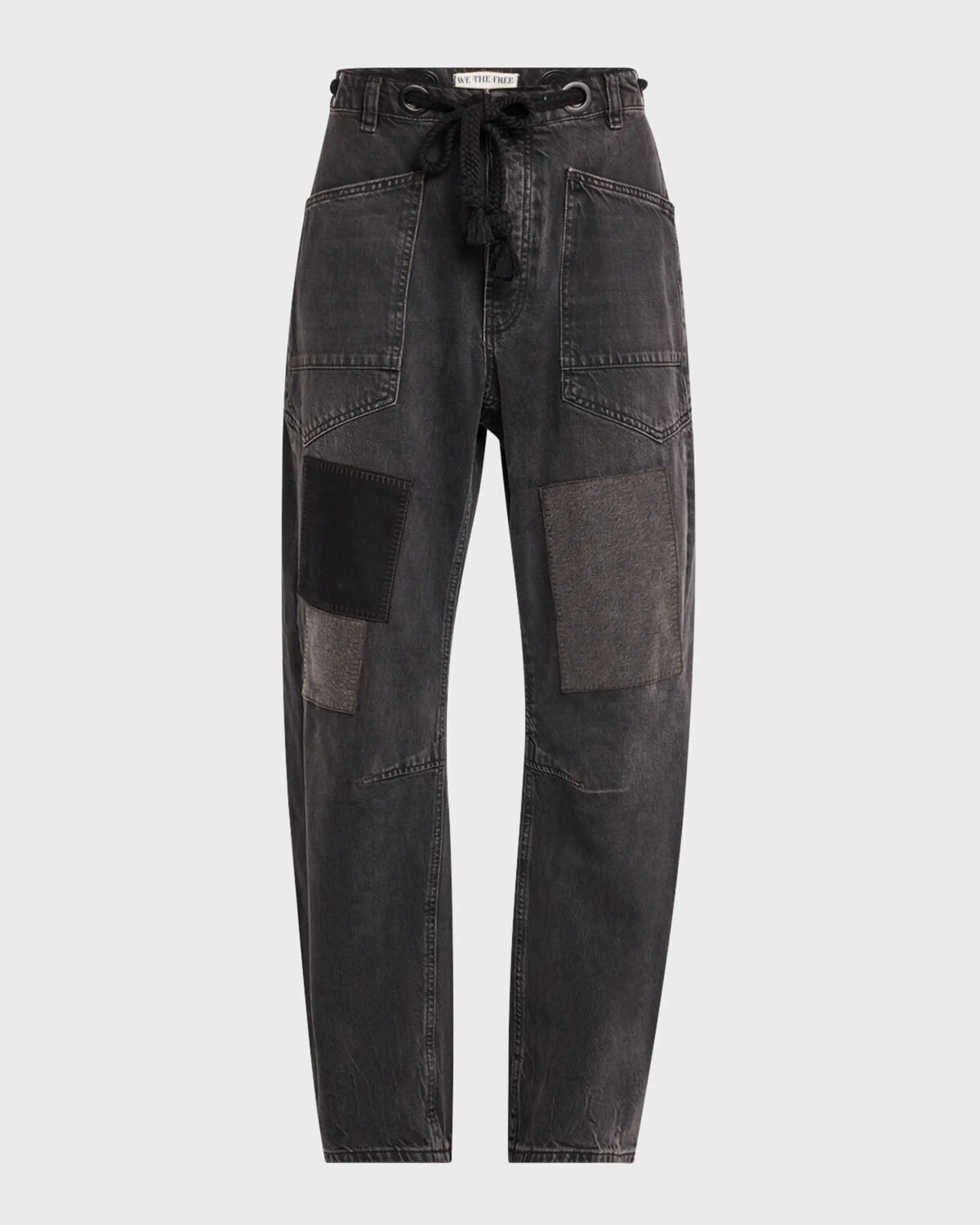 

Джинсы-бочонки We The Free Moxie без застежки Free People, цвет Nighthawk