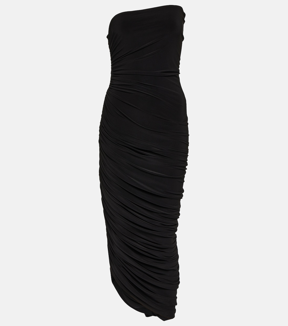 Платье миди diana без бретелек из джерси Norma Kamali, черный фото