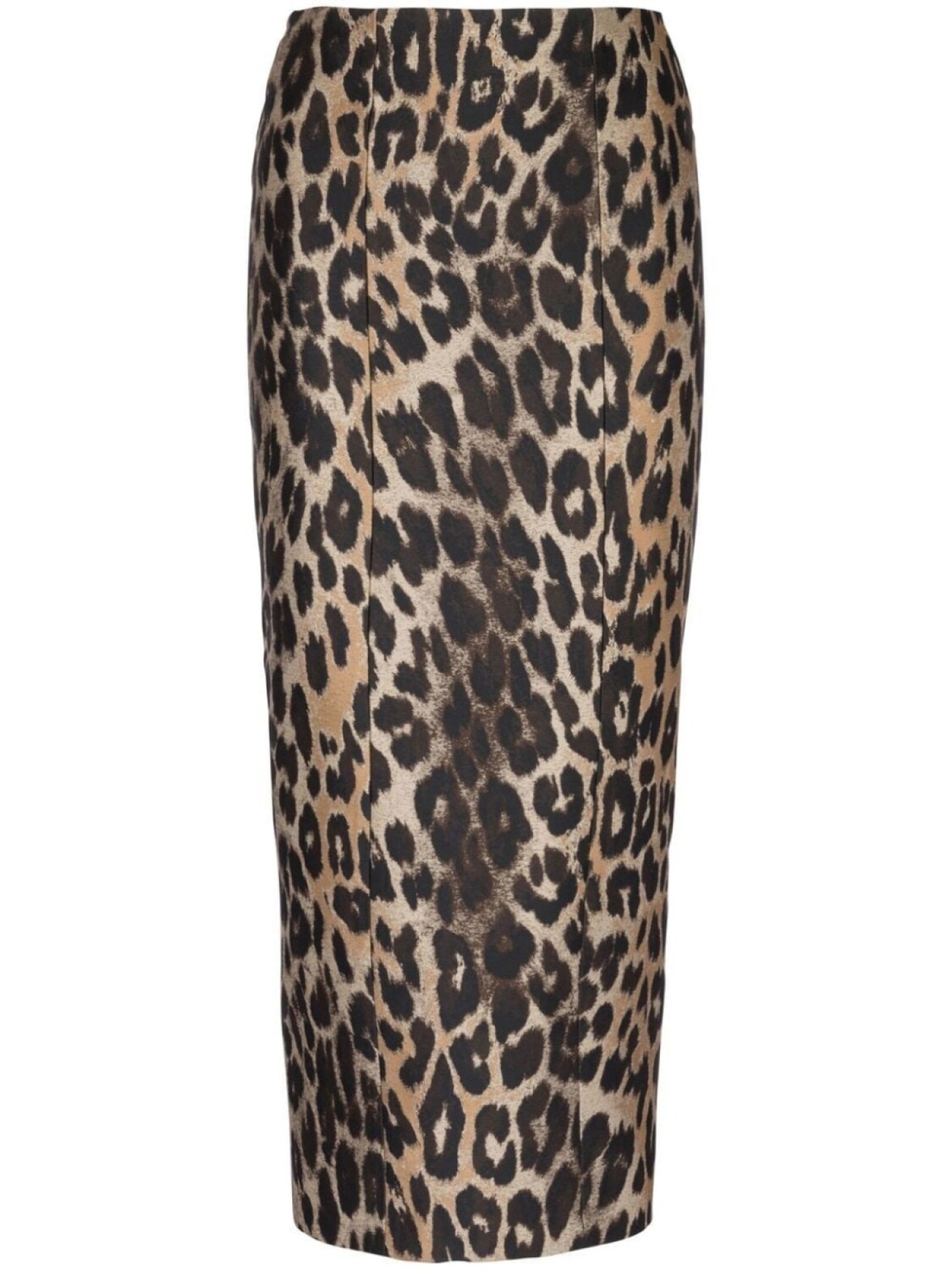

Balmain leopard-print straight skirt, коричневый