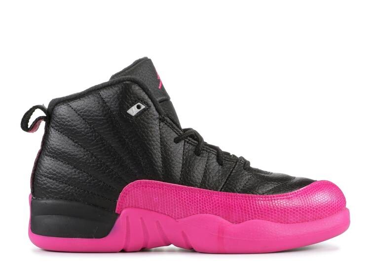 

Кроссовки AIR JORDAN 12 RETRO PS 'BLACK DEADLY PINK', черный