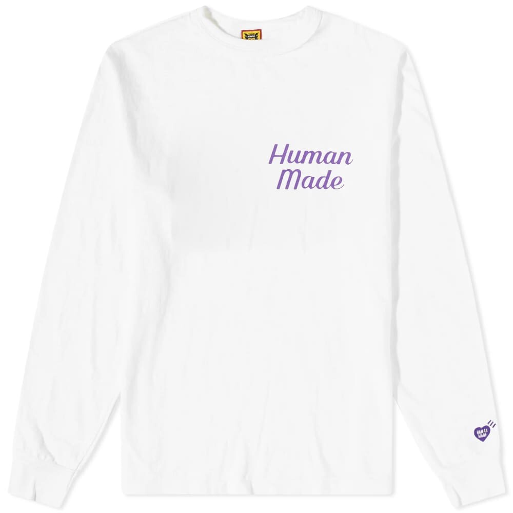 

Футболка с длинным рукавом и фламинго Human Made, белый