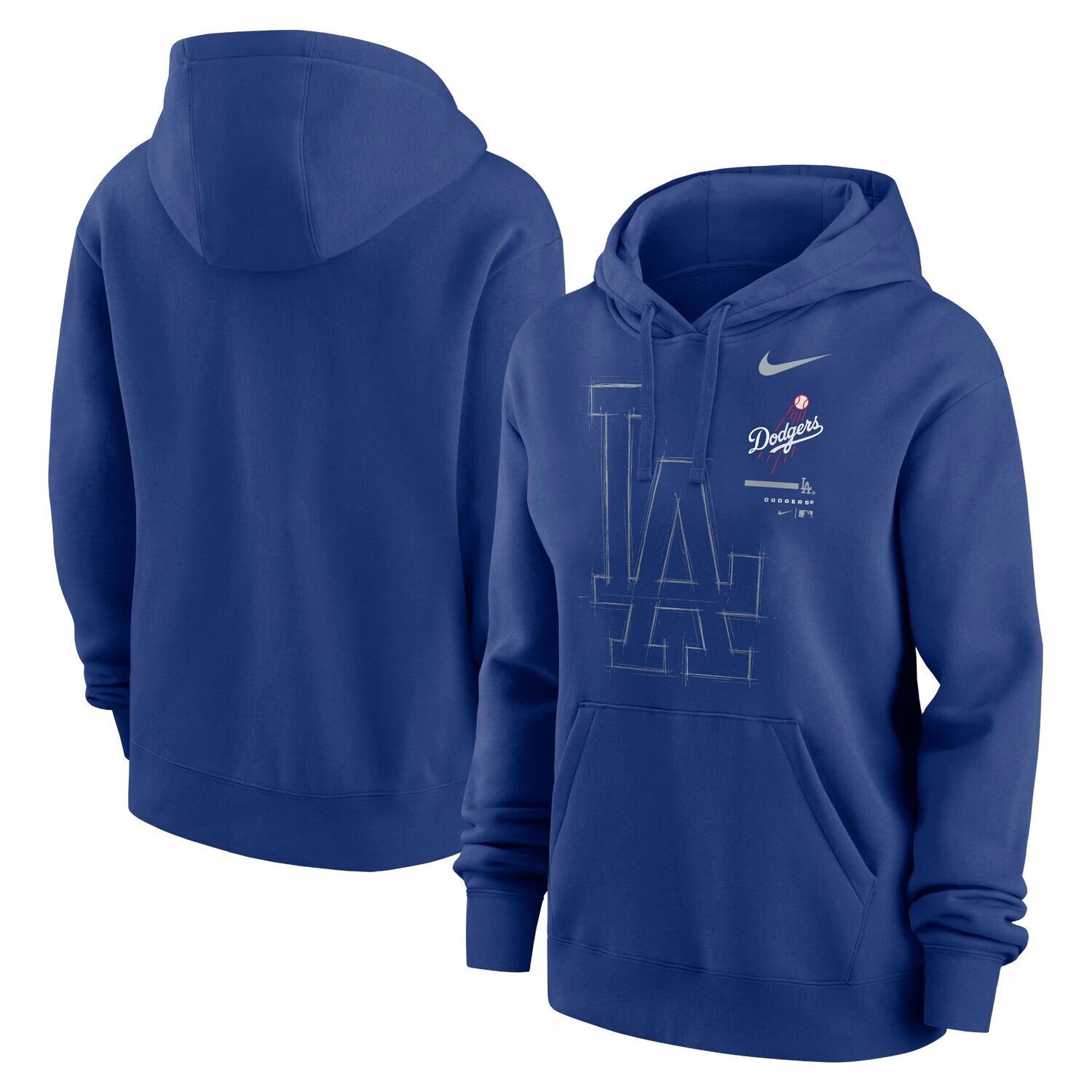 

Женский пуловер с капюшоном Nike Royal Los Angeles Dodgers Big Game Nike