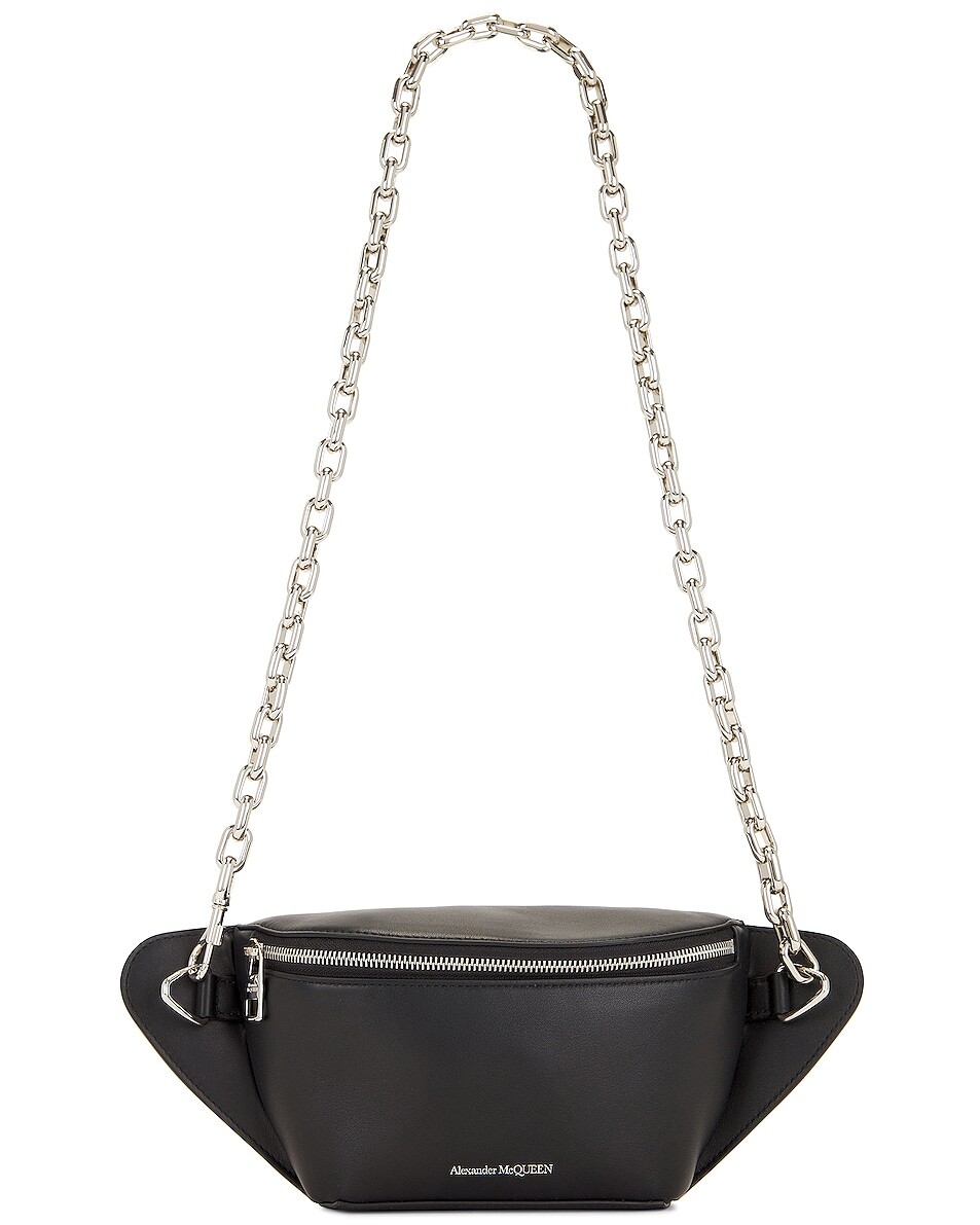 

Сумка кросс-боди Alexander Mcqueen Biker Bum, черный