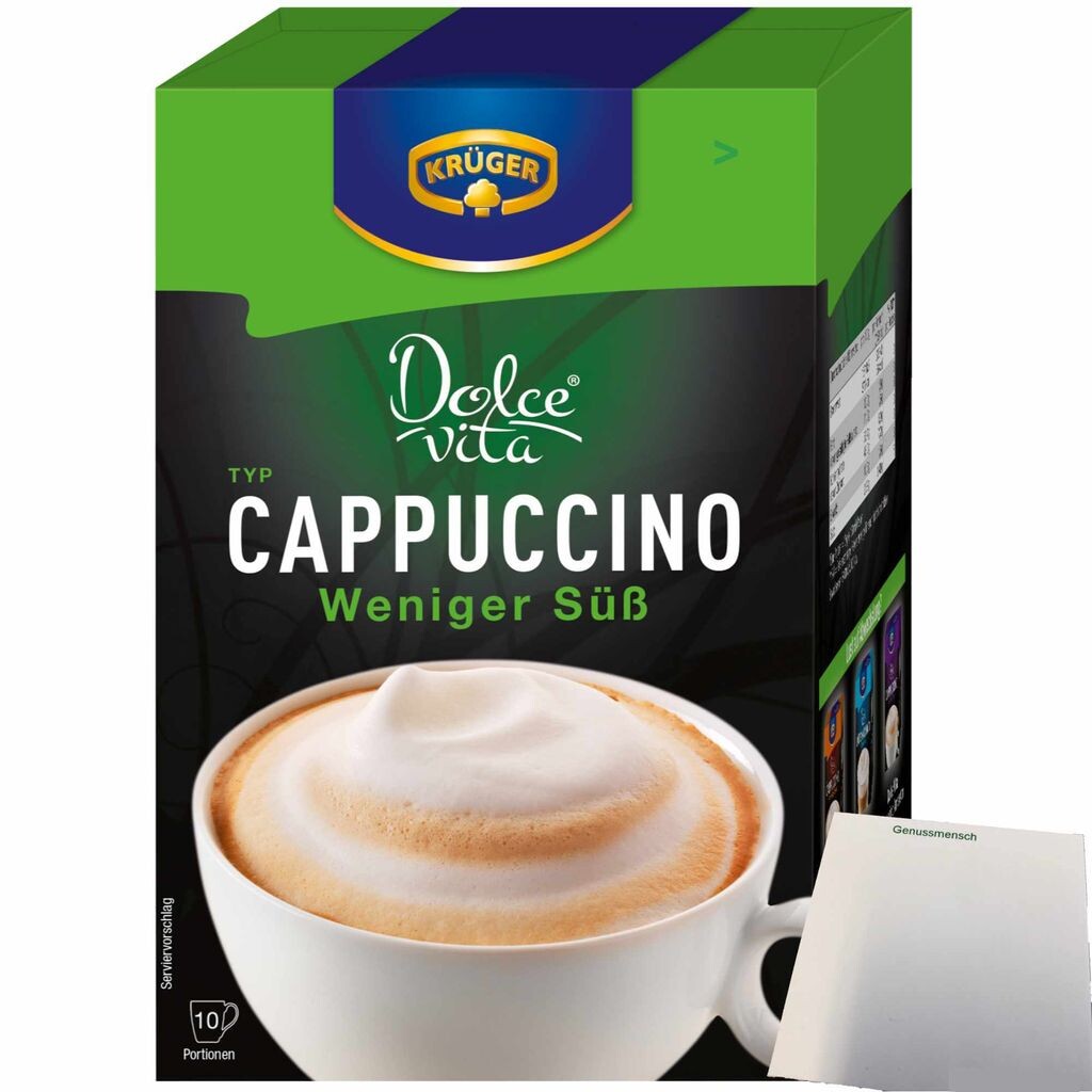 

Krüger Cappuccino Dolce Vita менее сладкий (саше 10х15г) + блок usy