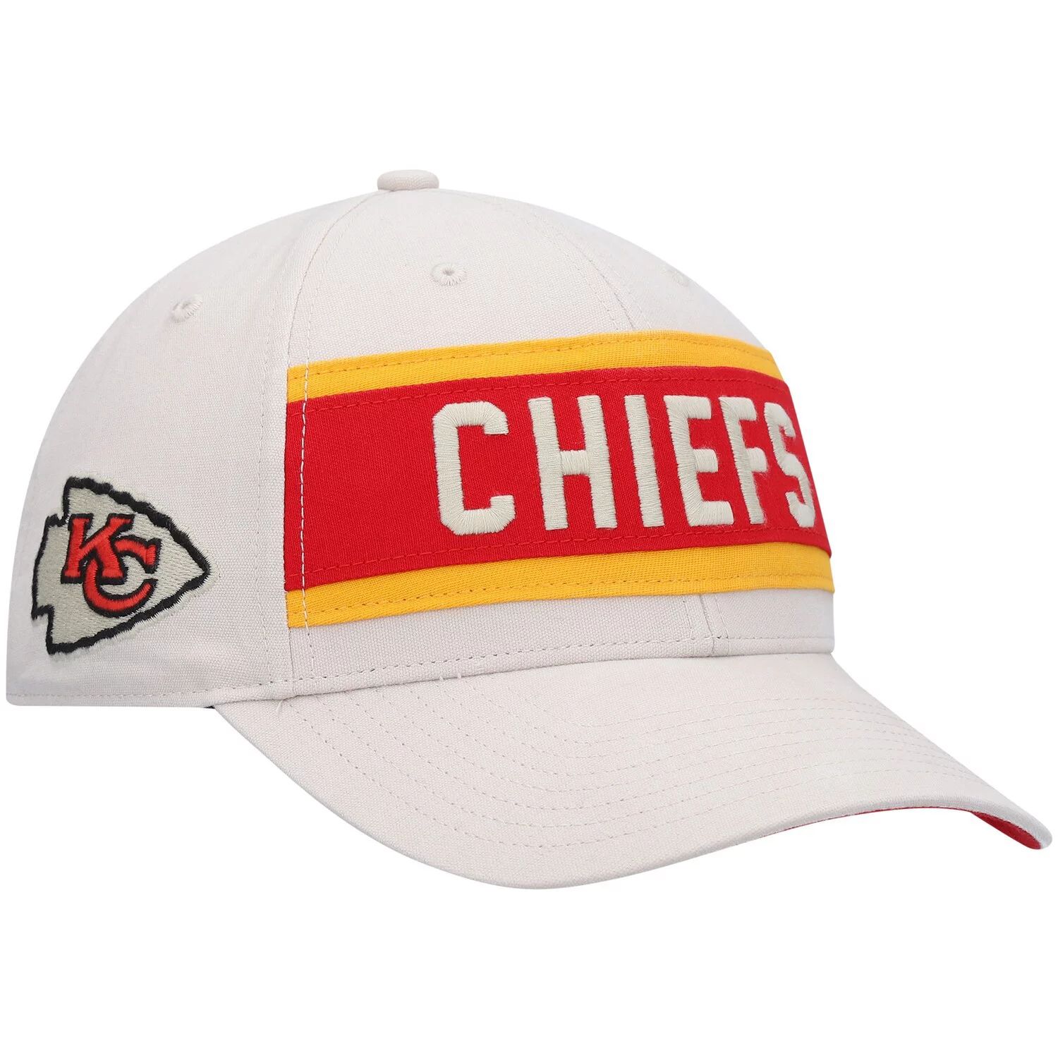 Мужская регулируемая кепка кремового цвета Kansas City Chiefs Crossroad MVP '47