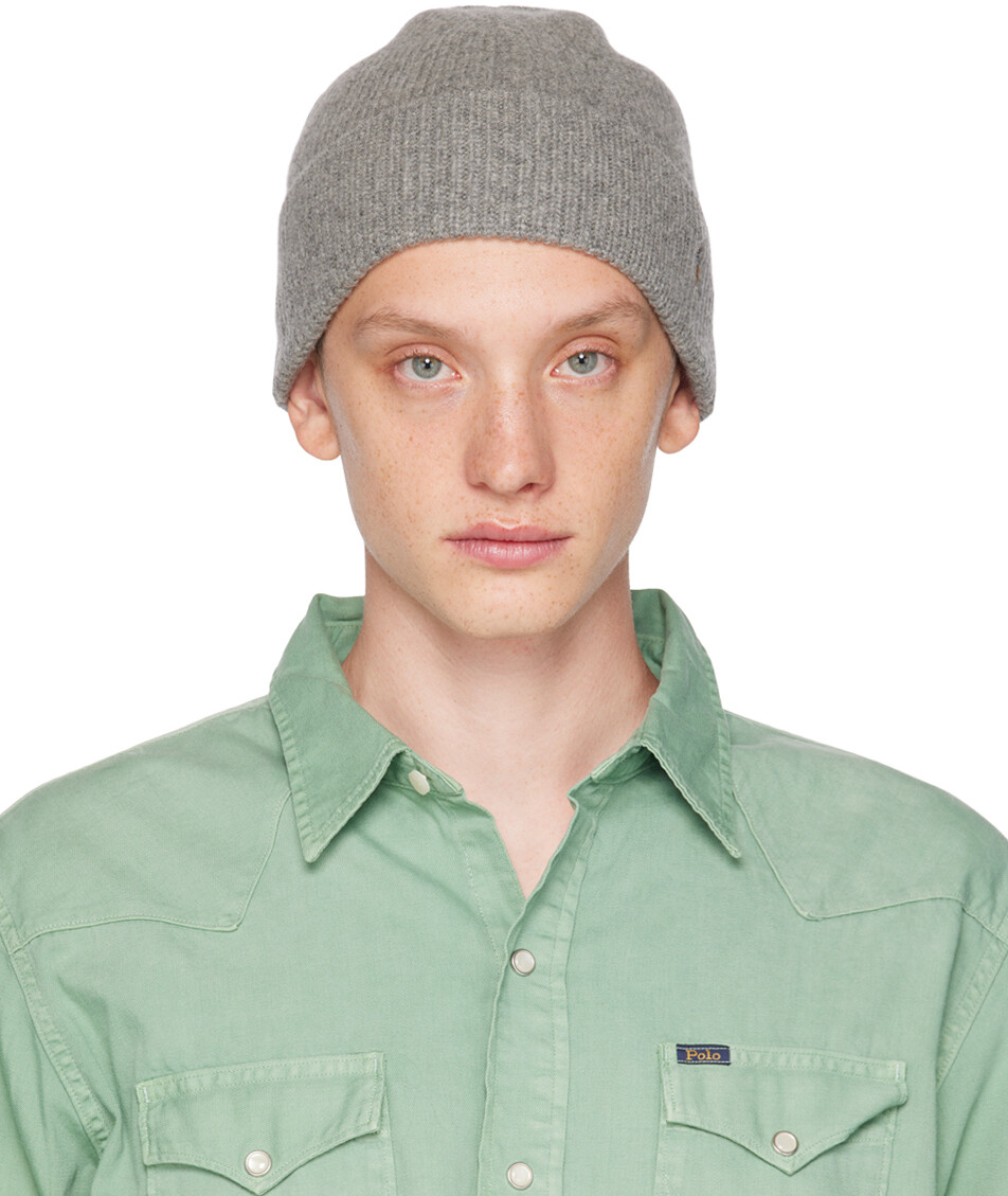 

Серая шапка с пони Polo Ralph Lauren