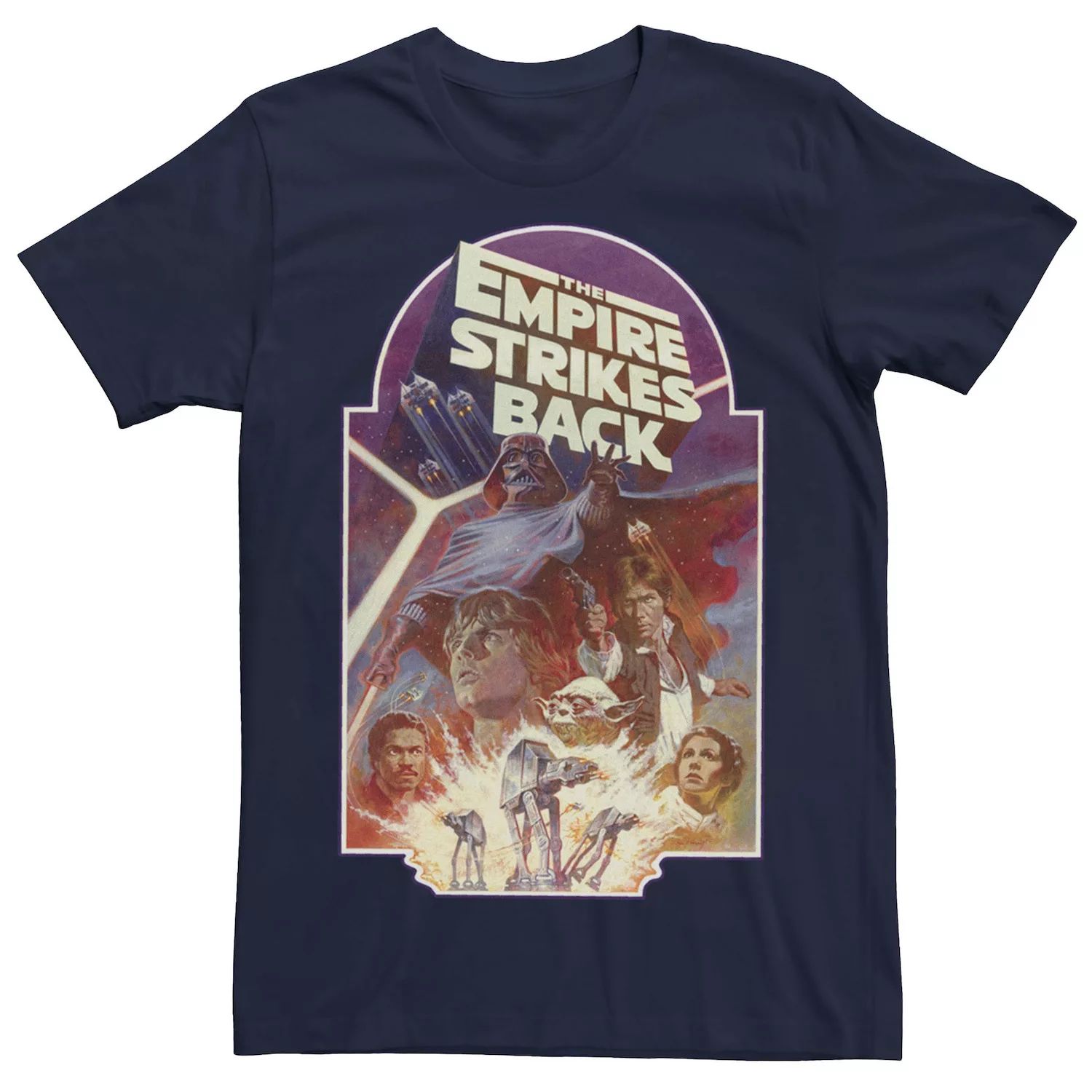 Мужская футболка с плакатом и коллажем Empire Strikes Back Star Wars