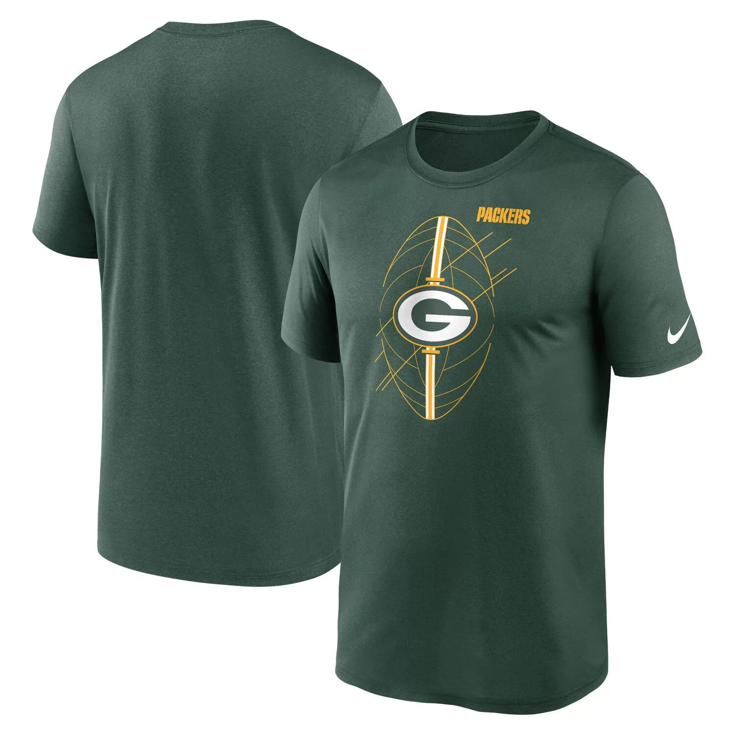 Мужская зеленая футболка Green Bay Packers Legend Icon Performance Nike