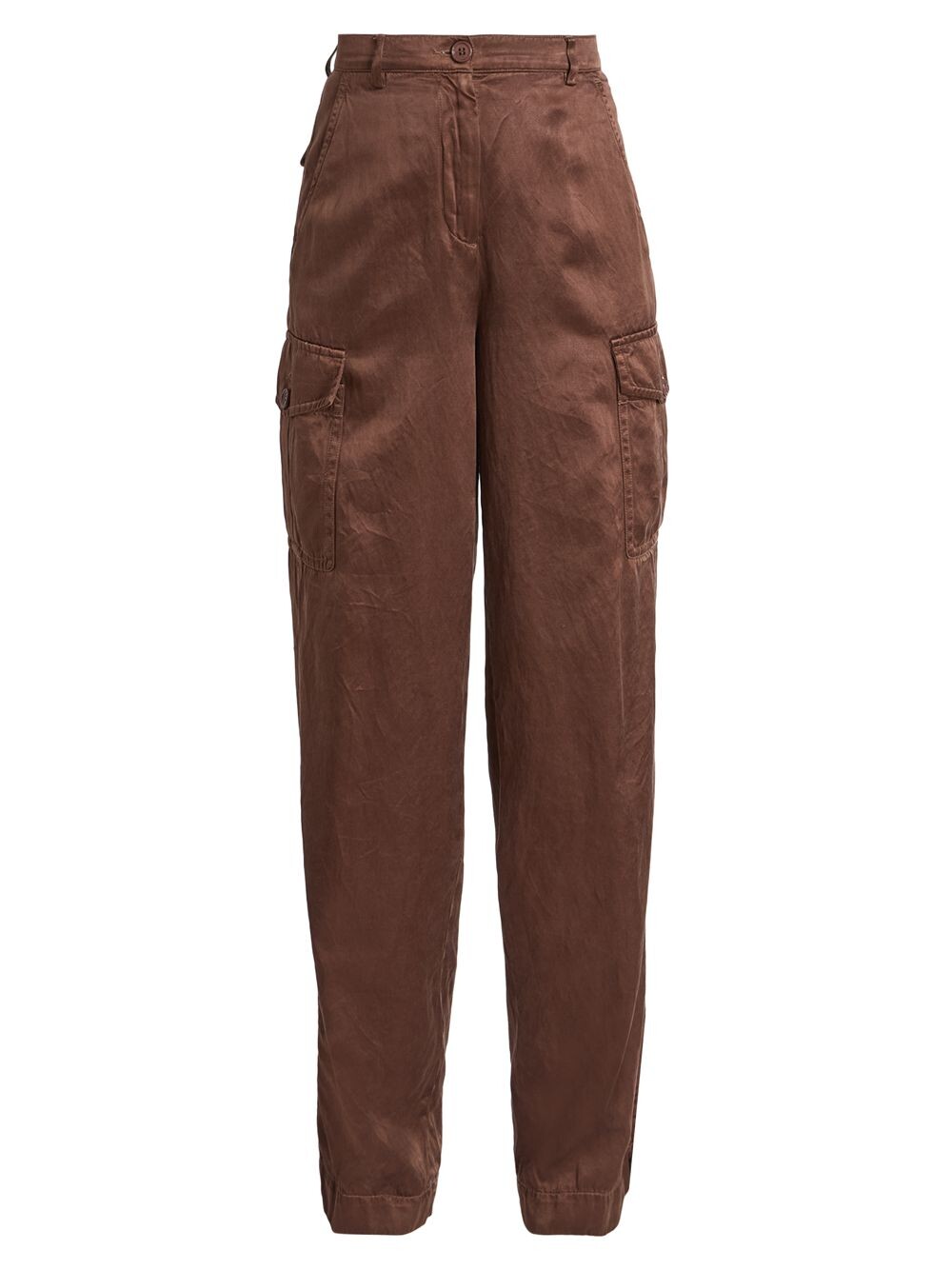 

Атласные брюки карго Dries Van Noten, Коричневый