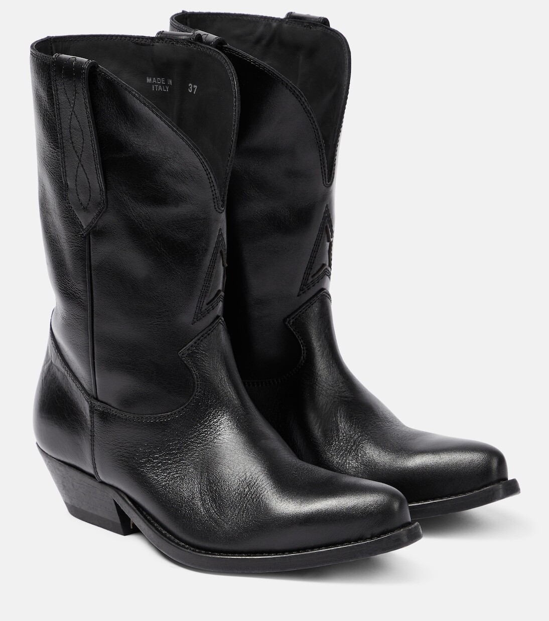 

Кожаные ковбойские сапоги Golden Goose, черный