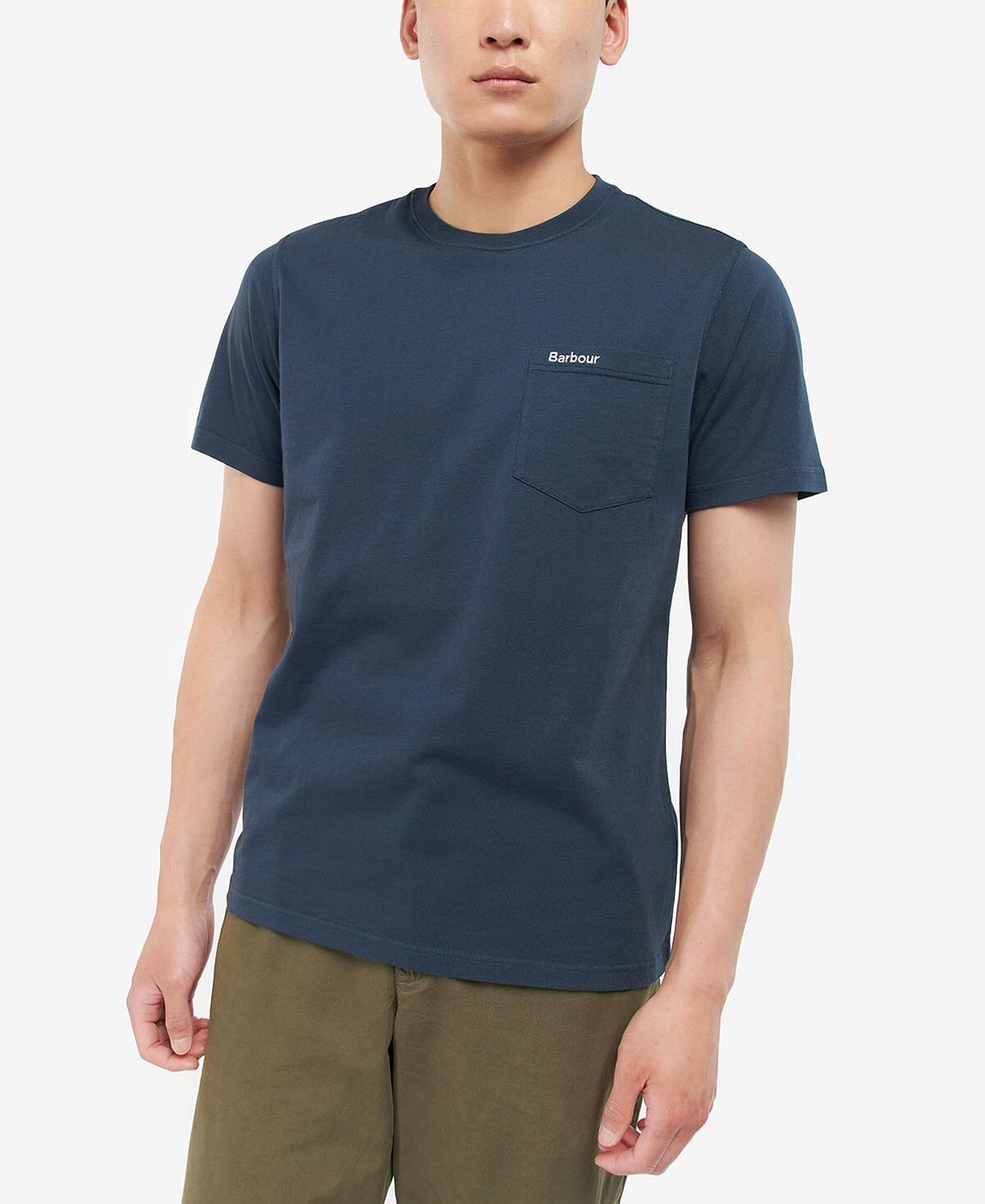 

Мужская футболка Langdon с короткими рукавами и карманами и круглым вырезом Barbour