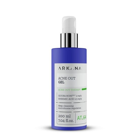 

Гель очищающий и регулирующий микробиом кожи, 200 мл Arkana, Acne Out
