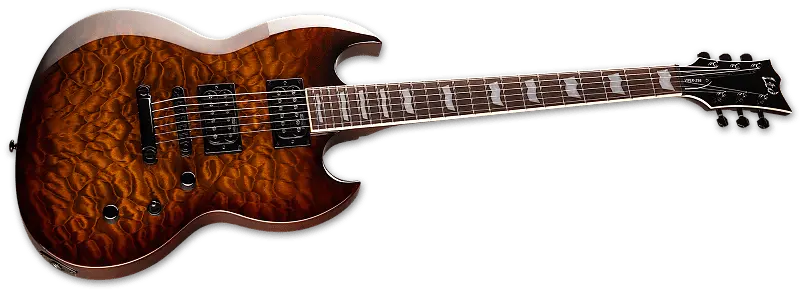 

Электрогитара ESP LTD Viper-256 Dark Brown Sunburst QM Electric Guitar Viper 256