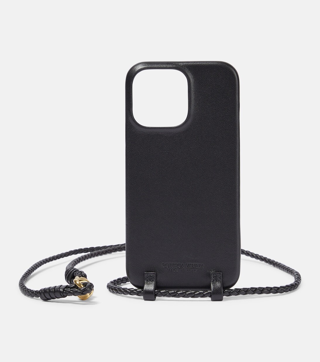 

Кожаный чехол для iphone 14 pro max Bottega Veneta, черный