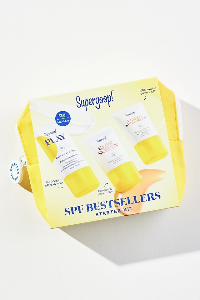 

Набор солнцезащитных кремов Supergoop! SPF Best Sellers, желтый