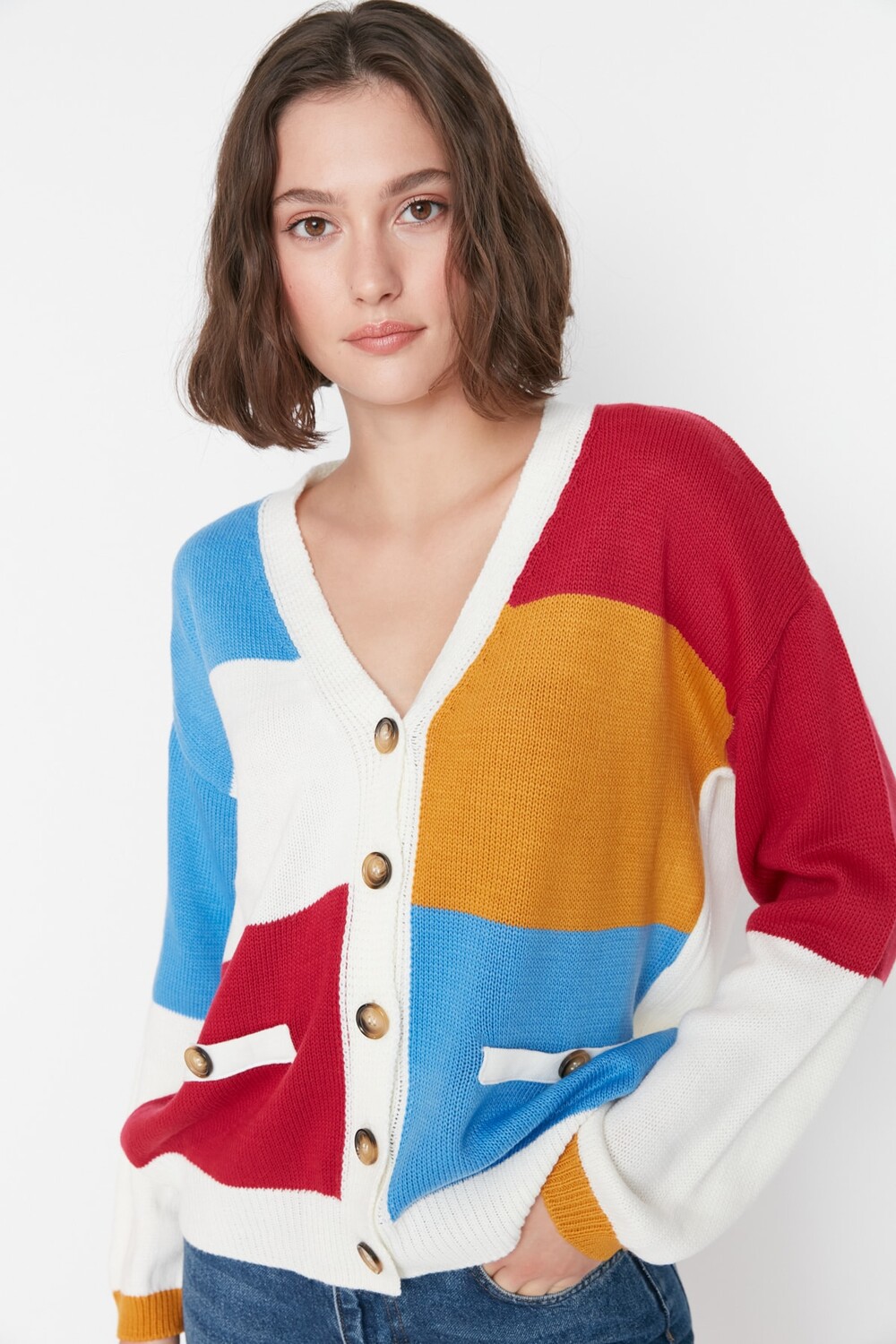 

Кардиган TRENDYOLMİLLA, бордовый, Красный
