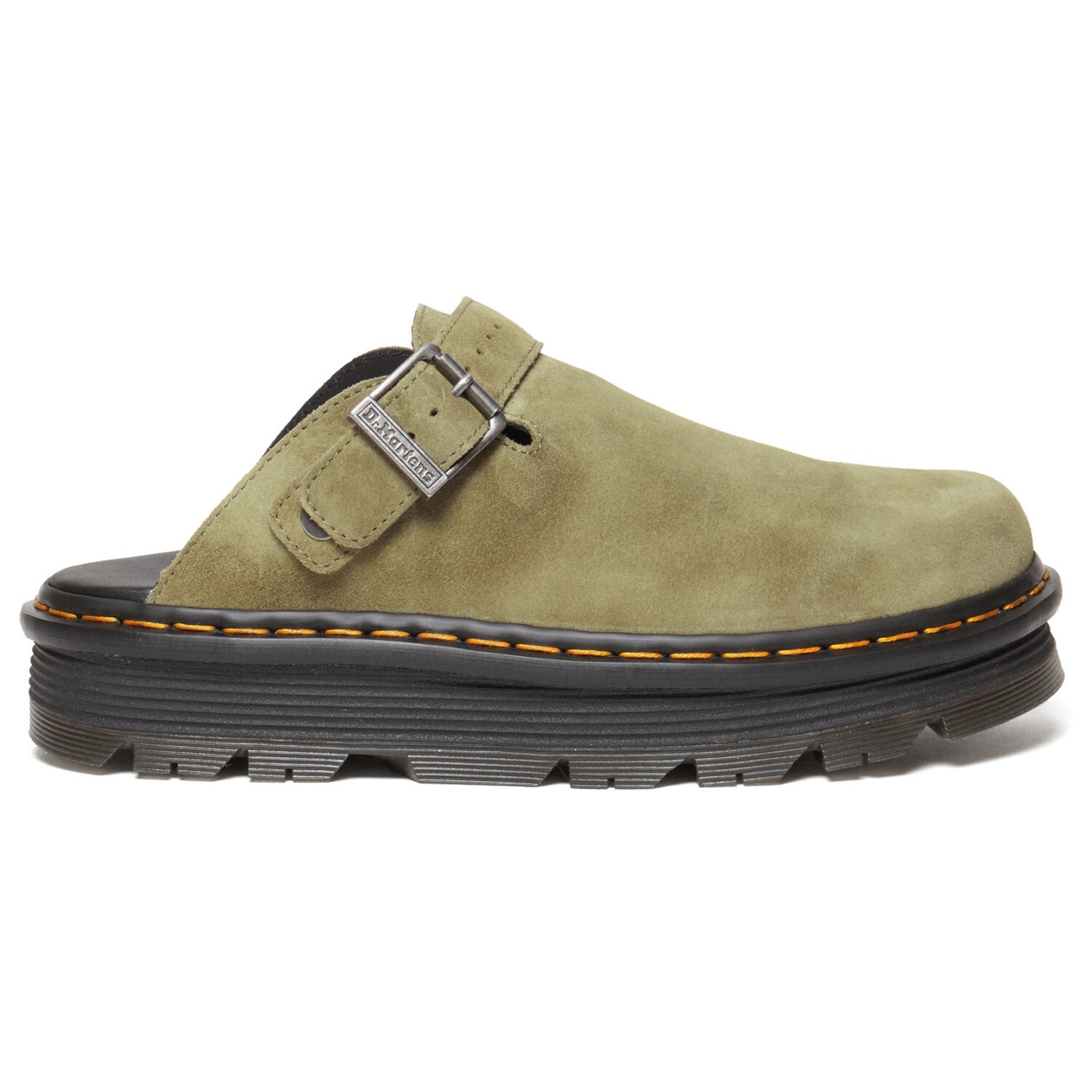 

Сандалии Dr Martens Zebzag Mule E H Suede, цвет Muted Olive