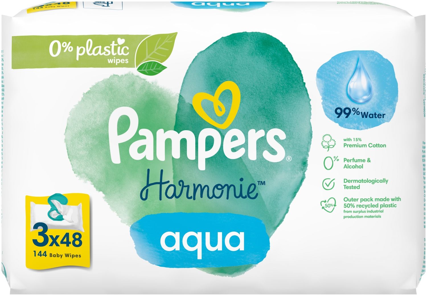 Влажные салфетки Pampers Aqua Harmonie, 144 шт